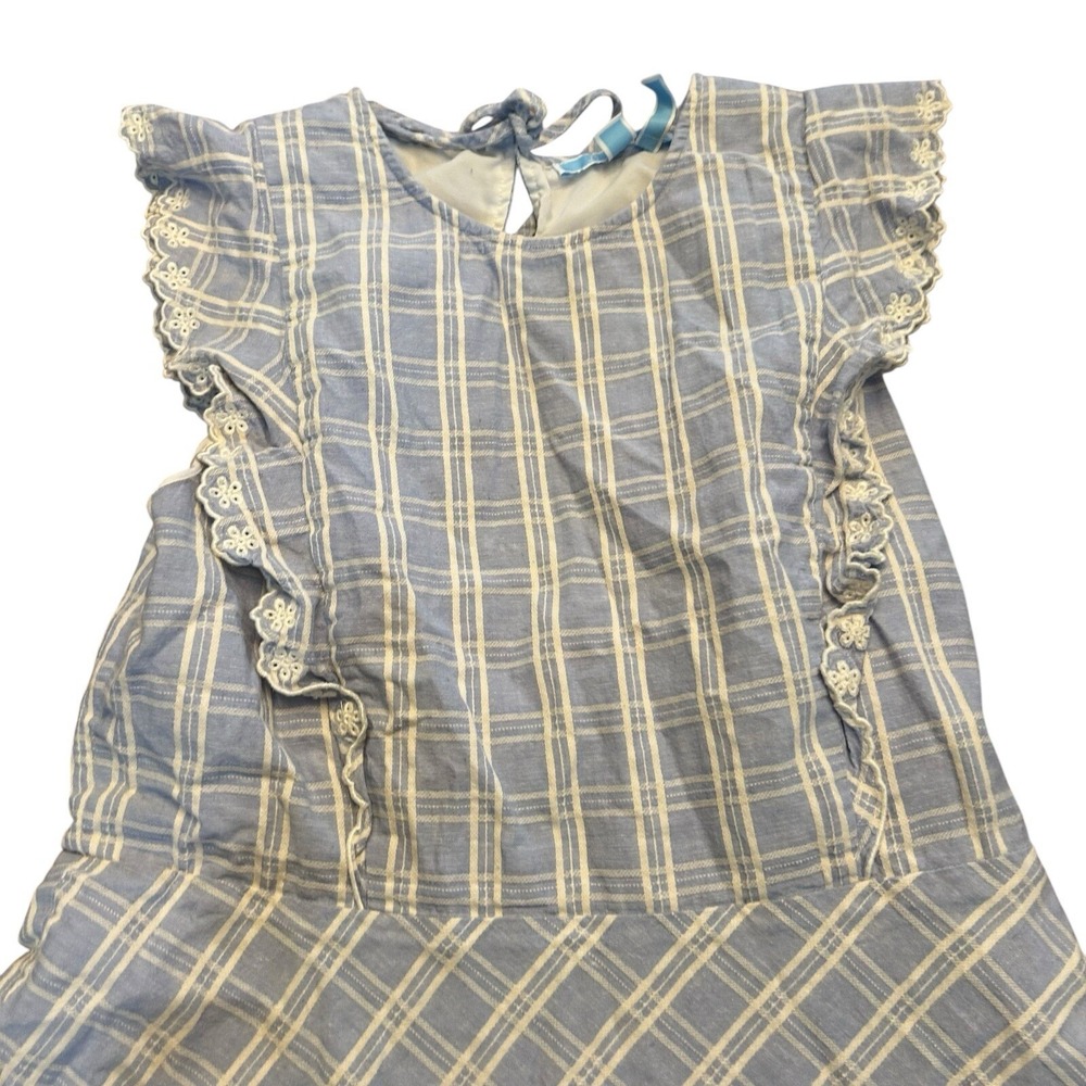 Draper James Girls Dress 14 Blue Plaid Preppy Summer Spring Party Cottagecore‎ - Picture 4 of 9
